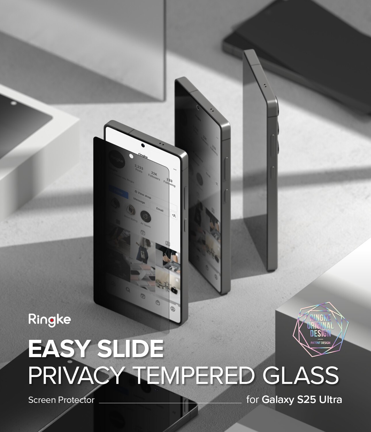 Easy Slide Privacy Glass (2 pezzi) Samsung Galaxy S25 Ultra