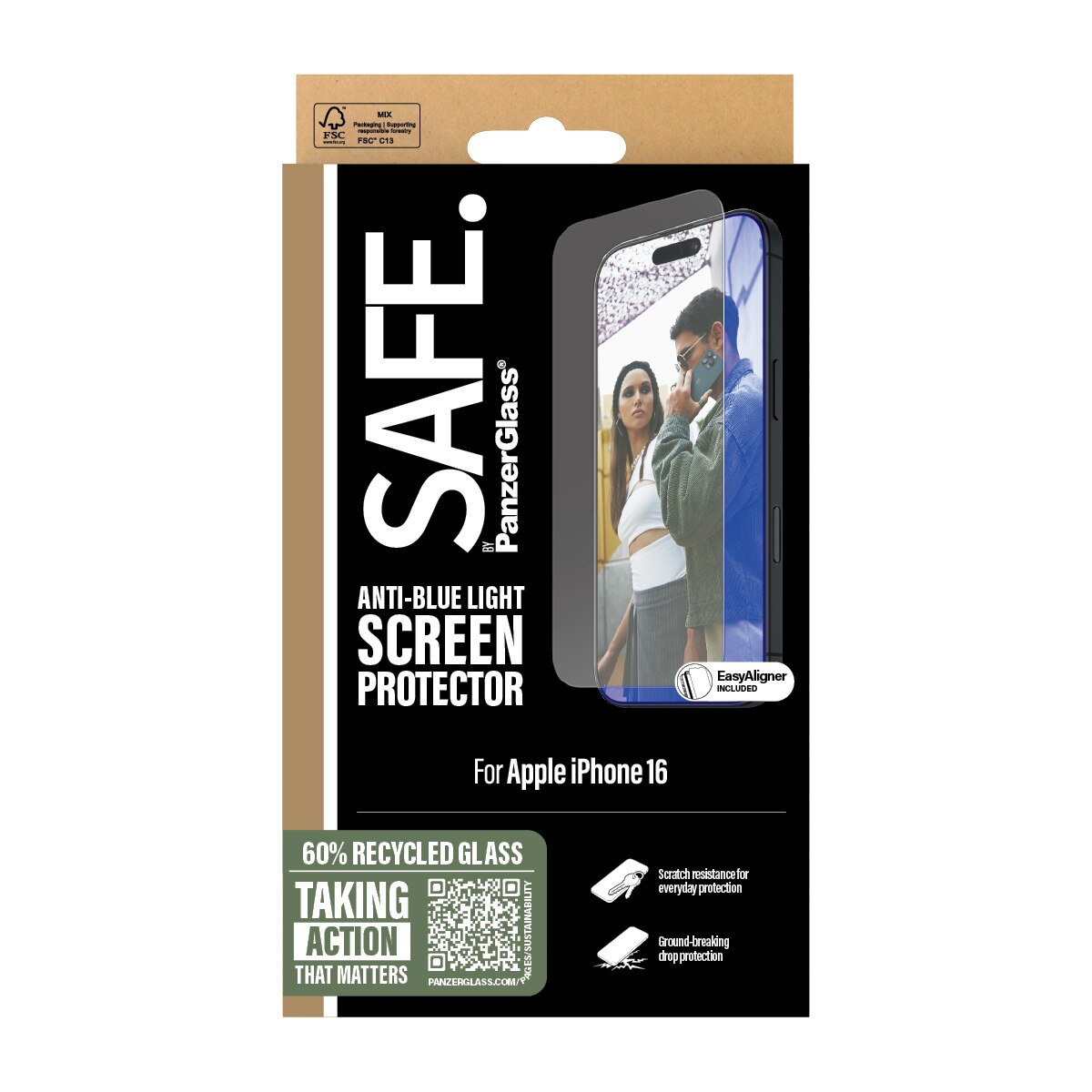 iPhone 16 Anti-blue Light Screen Protector (with EasyAligner)