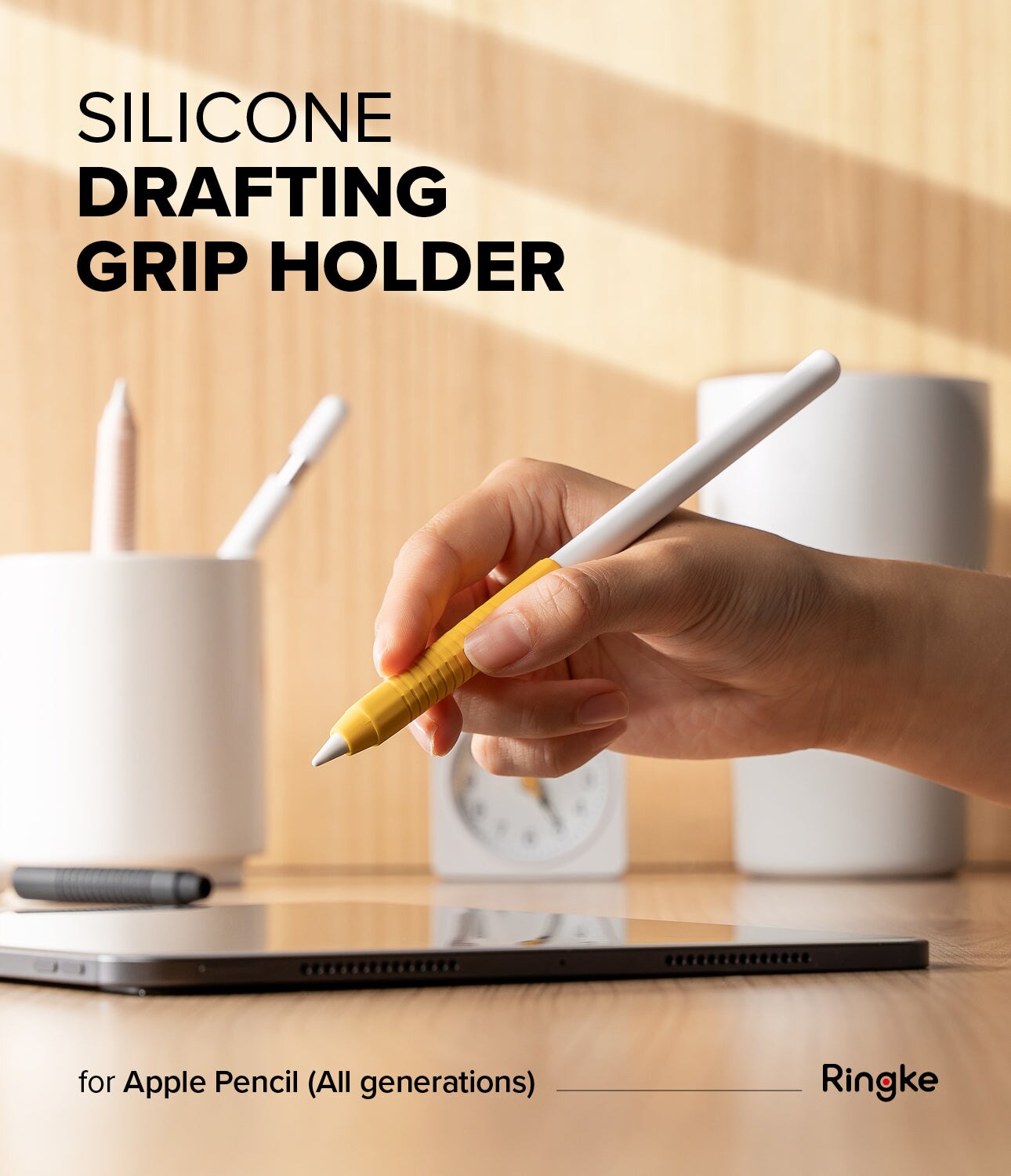 Silicone Grip Holder Apple Pencil, nero