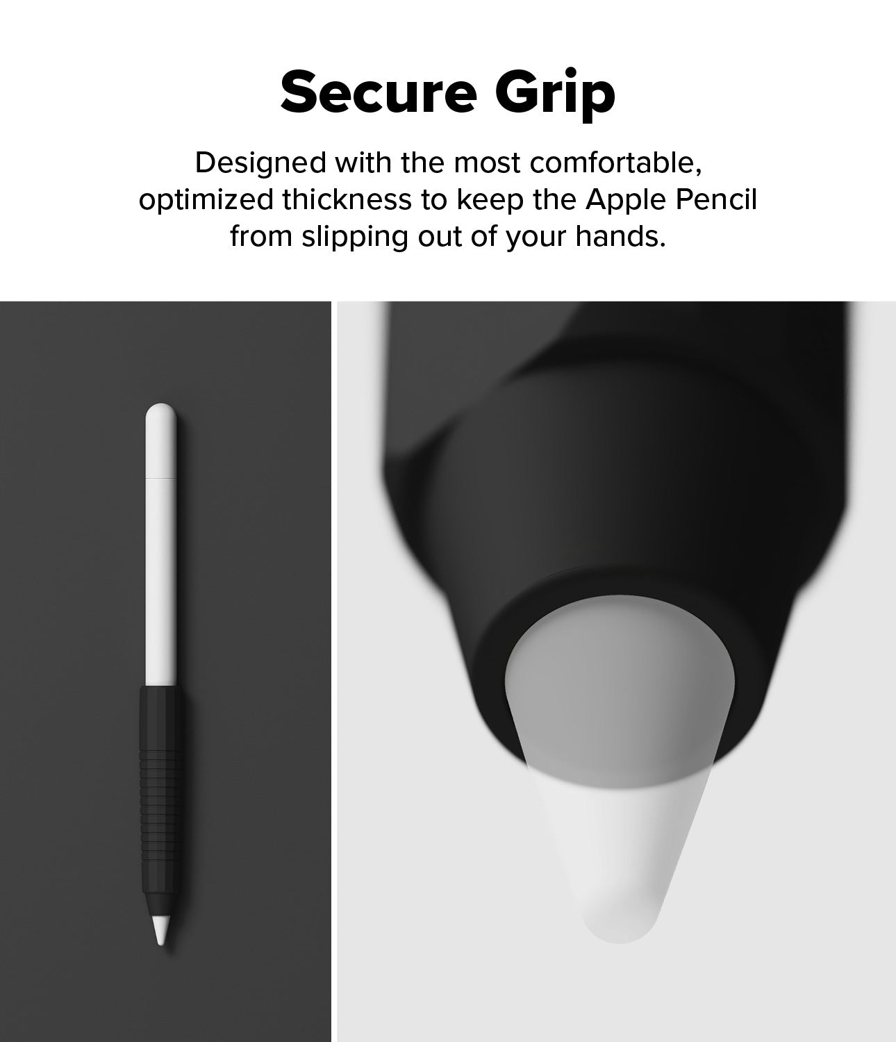 Silicone Grip Holder Apple Pencil, nero