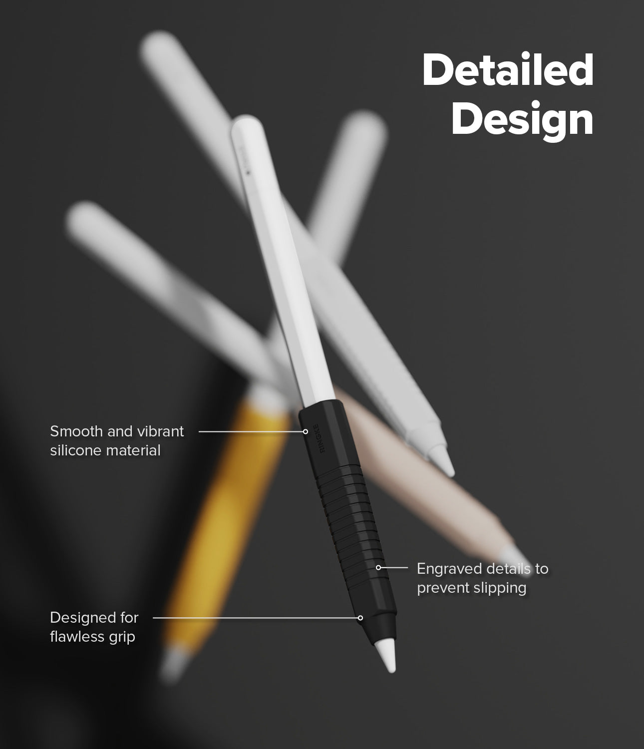 Silicone Grip Holder Apple Pencil, nero