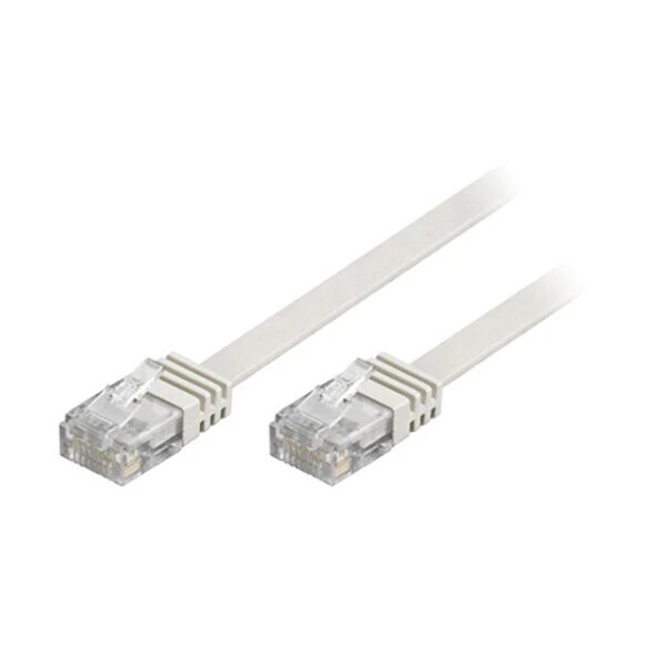 Cavo patch U/UTP Cat6 piatto di 20 m bianco