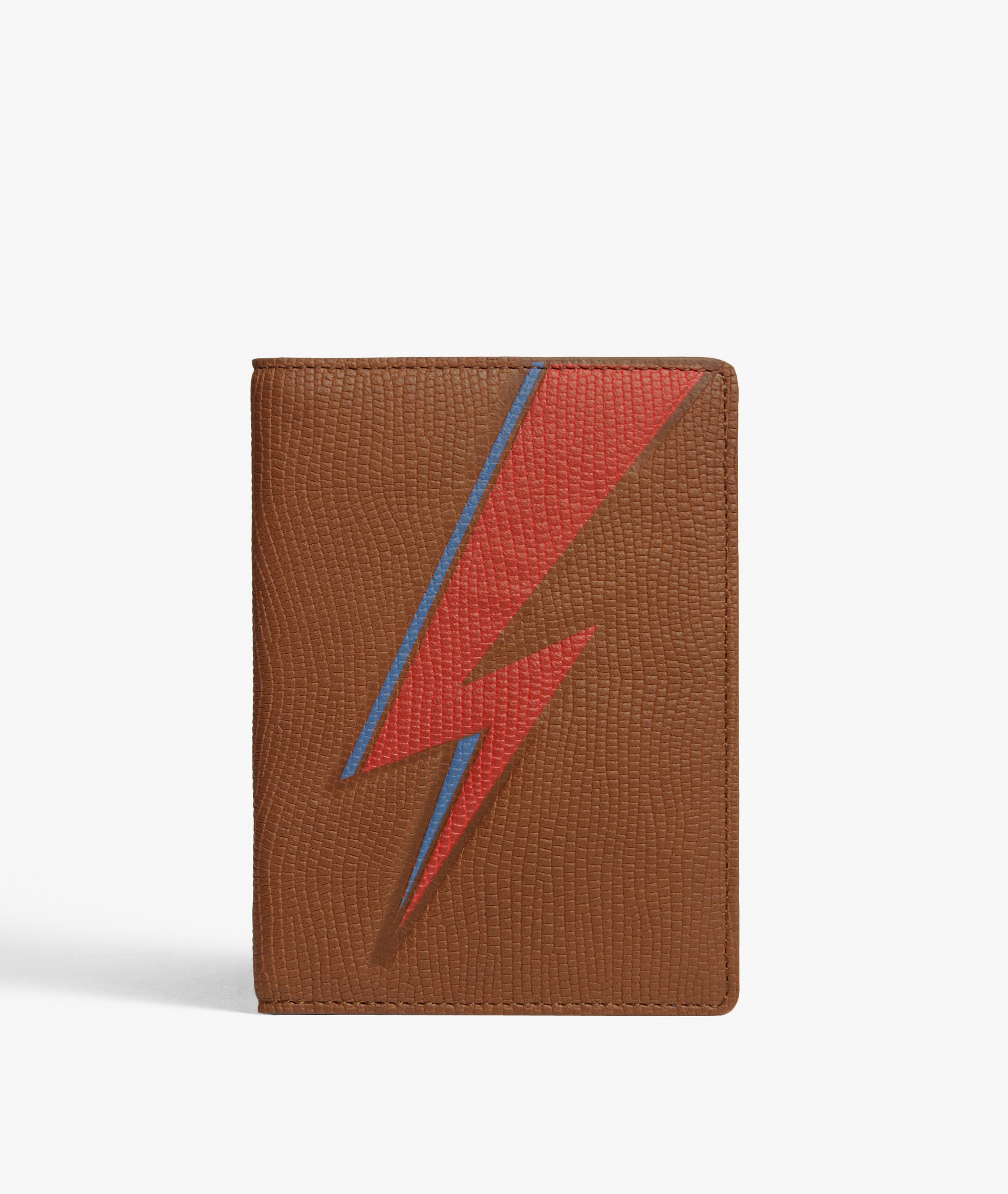 Custodia per passaporto Bowie Lightning Lizard Cognac