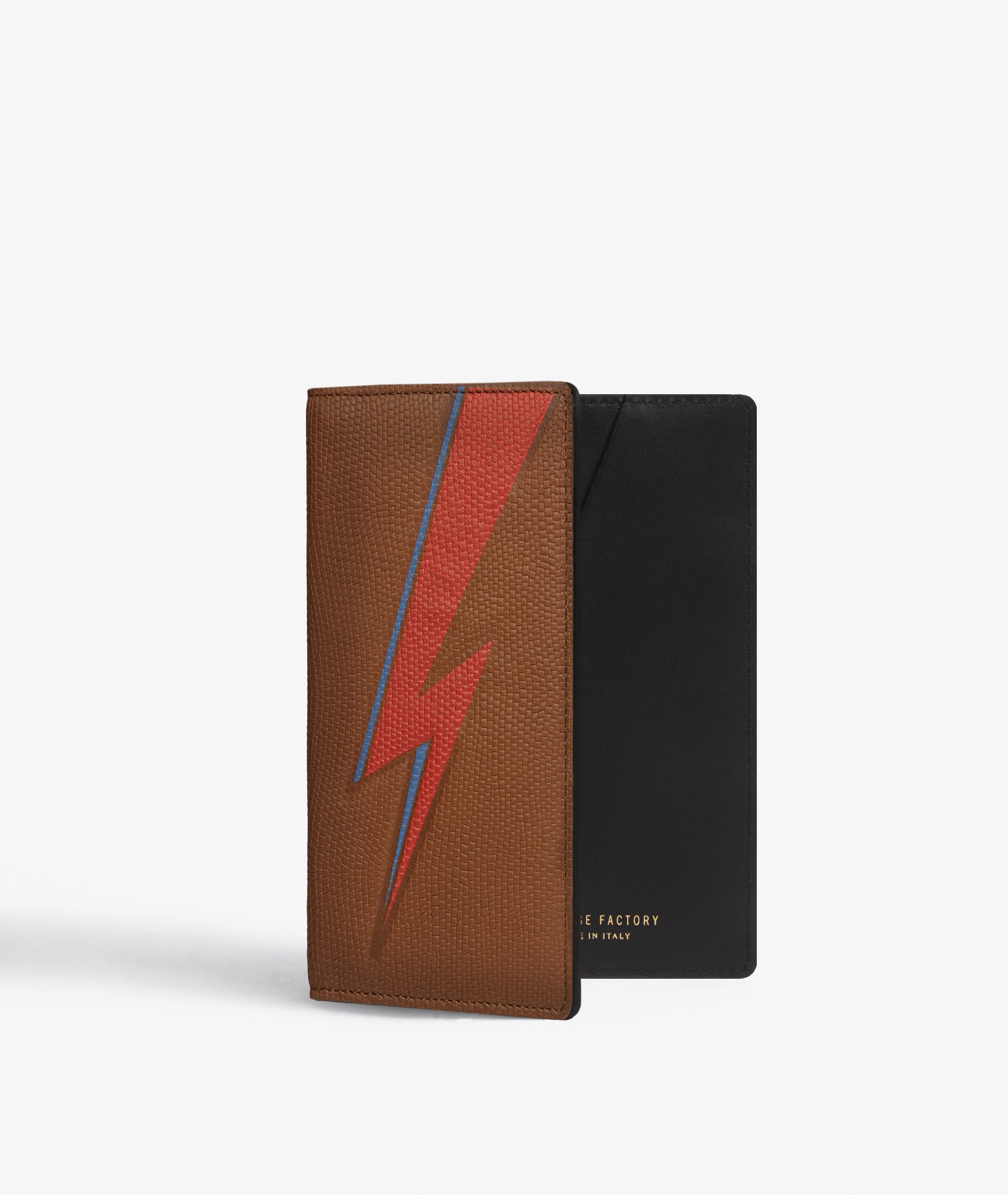 Custodia per passaporto Bowie Lightning Lizard Cognac