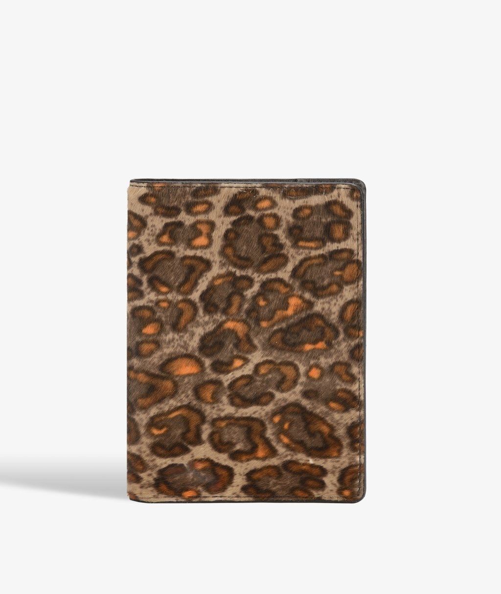 Custodia per passaporto Pony Leopardo Camel/Orange