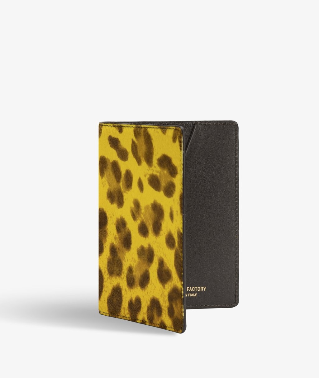 Custodia per passaporto Pony Leopardo Yellow