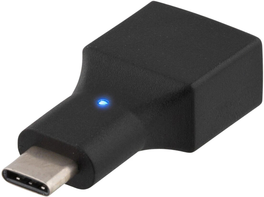 USB 2.0 Adattatore da USB-C a USB-A nero