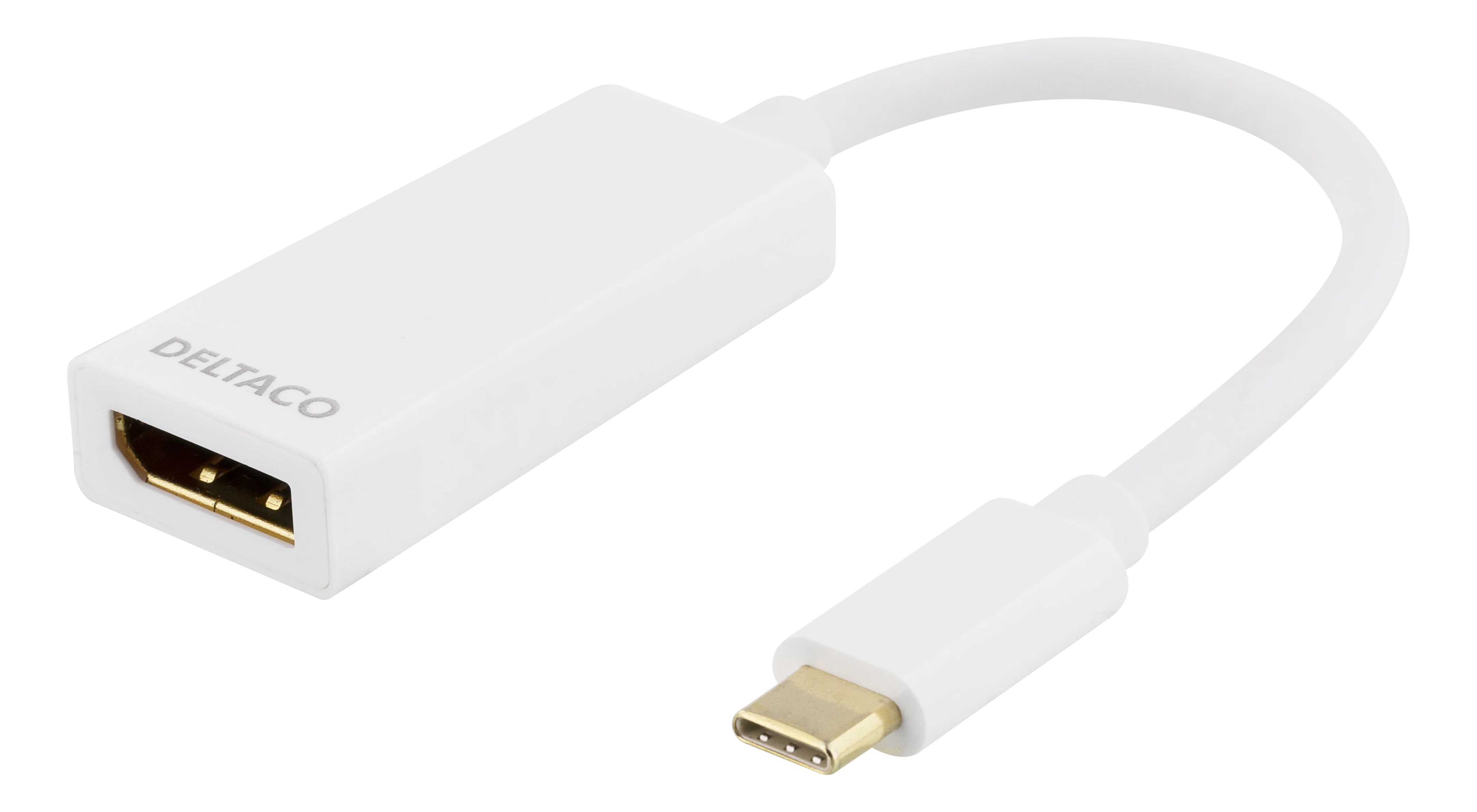 Adattatore da USB-C a DisplayPort bianco