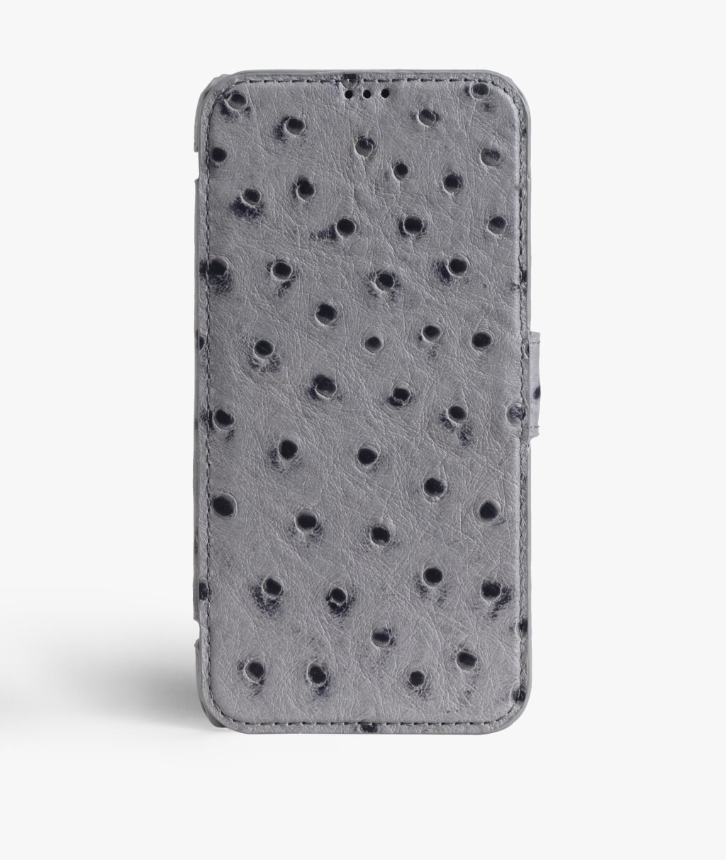 Cover portafoglio iPhone X/XS Ostrich Grey