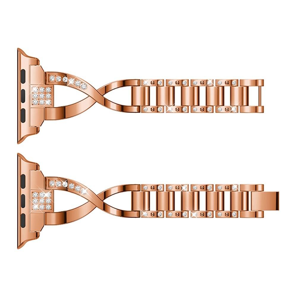 Cinturino Cristallo Apple Watch 45mm Series 8 Rose Gold