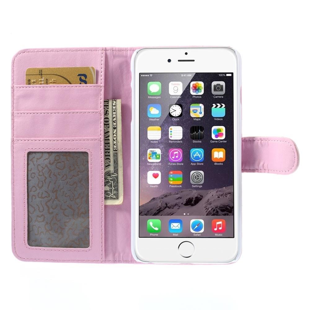 Custodie a portafoglio iPhone 6 Plus/6S Plus Rosa trapuntato