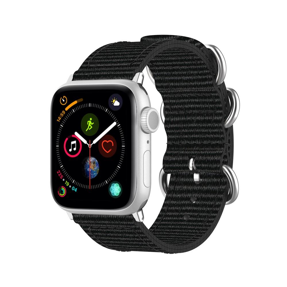 Cinturino in tessuto militare Apple Watch 45mm Series 8 Nero