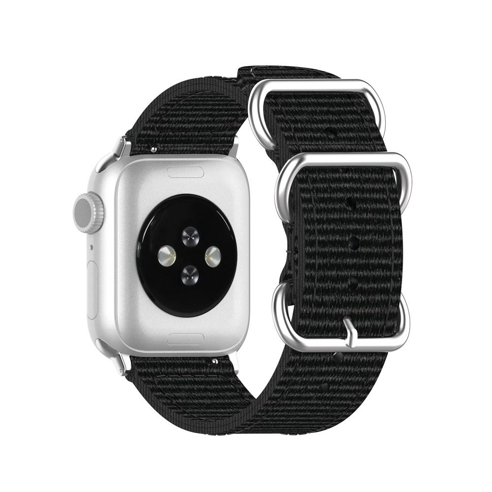 Cinturino in tessuto militare Apple Watch 45mm Series 8 Nero