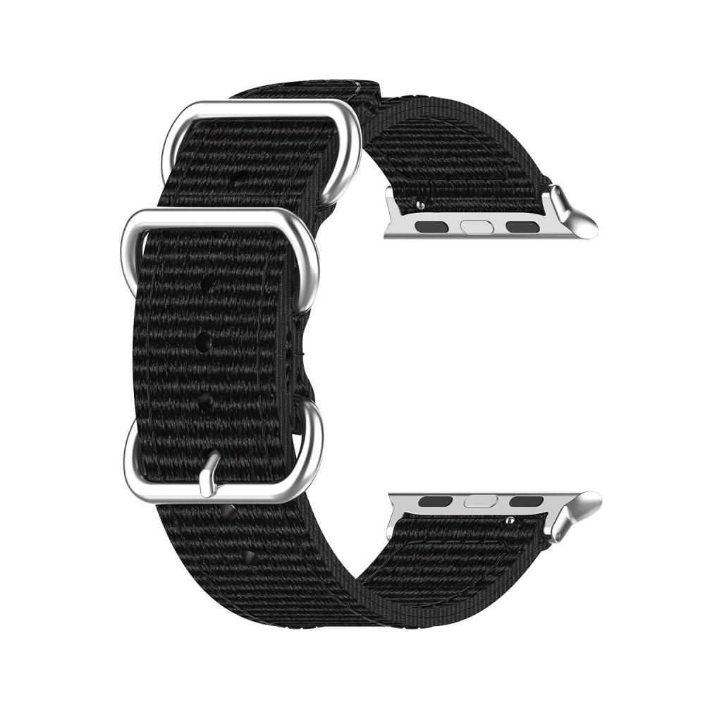 Cinturino in tessuto militare Apple Watch 45mm Series 8 Nero