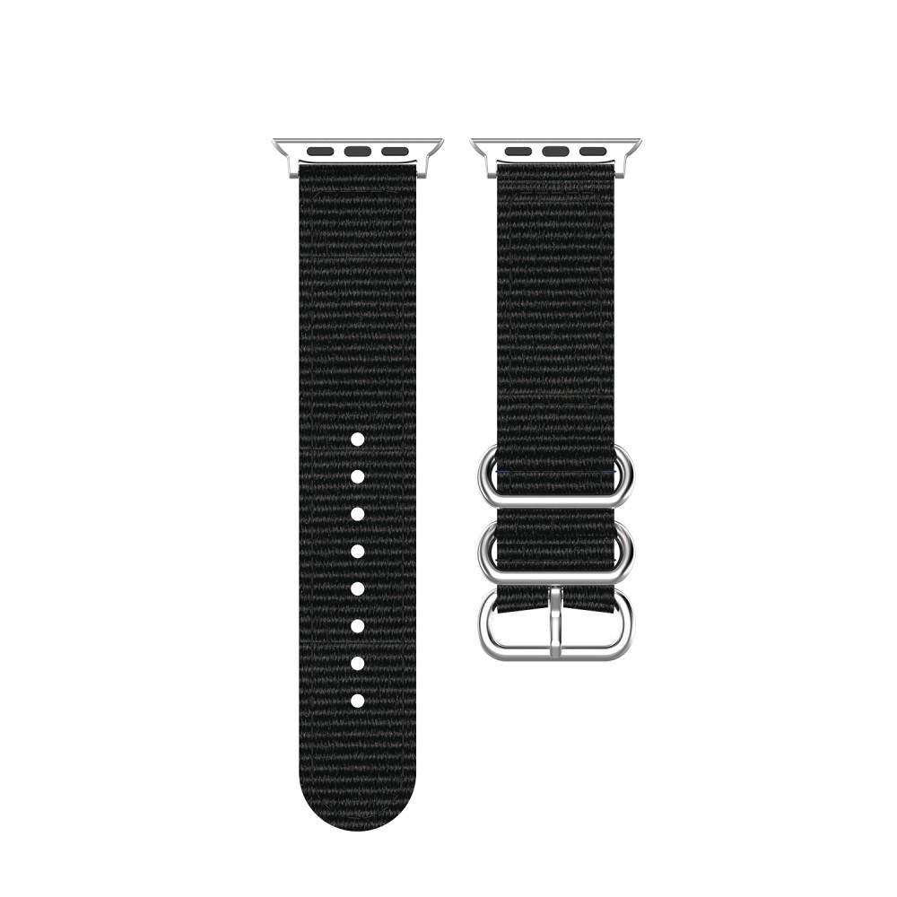 Cinturino in tessuto militare Apple Watch 45mm Series 8 Nero